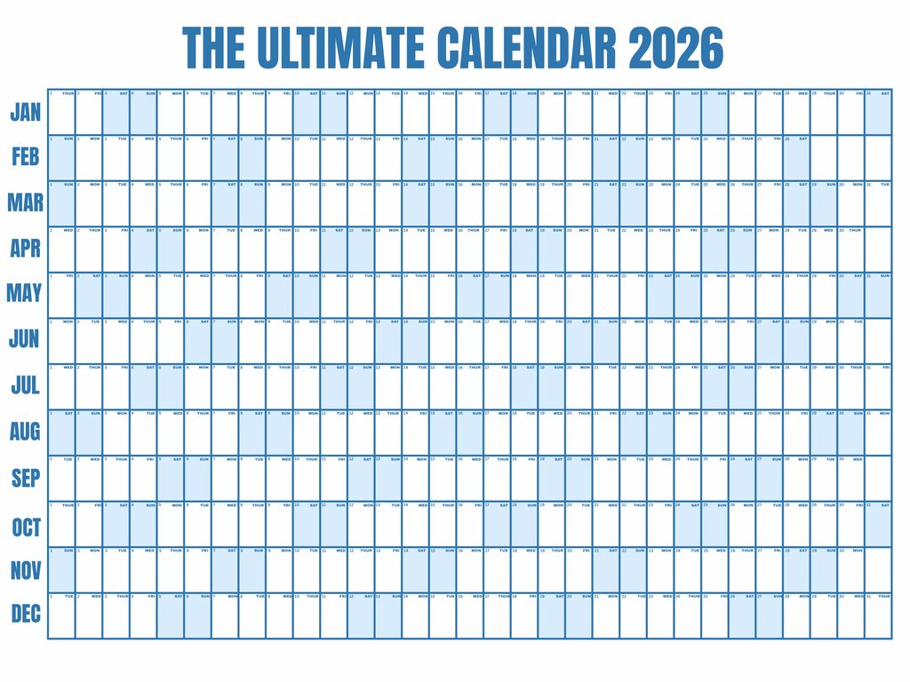 The Ultimate Calendar 2026